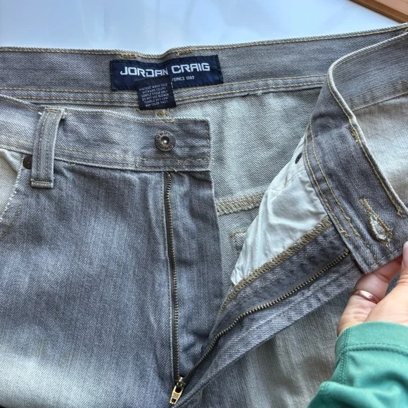 Jordan Craig Jeans Men’s 38x32 Stonewash Gray Denim Streetwear Baggy Grunge - Picture 10 of 16